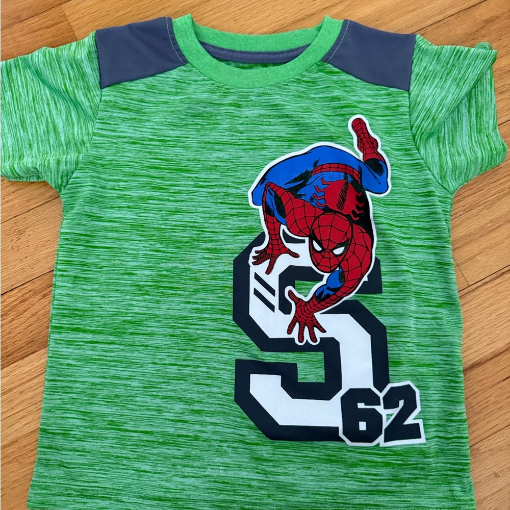 Marvel Green and Gray Striped Shirt